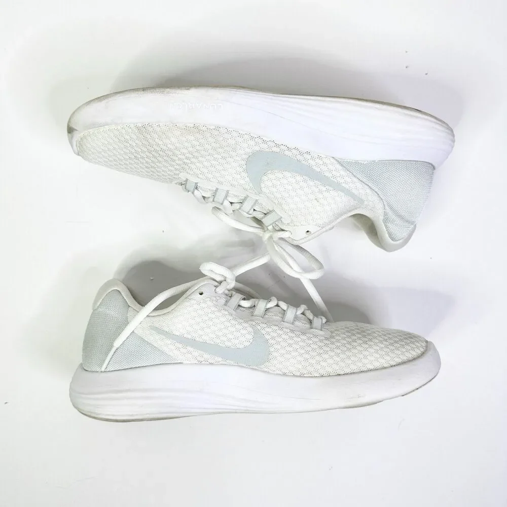 Nike LunarConverge Sneaker Women 9 White Trainers Shoes Running Athleisure